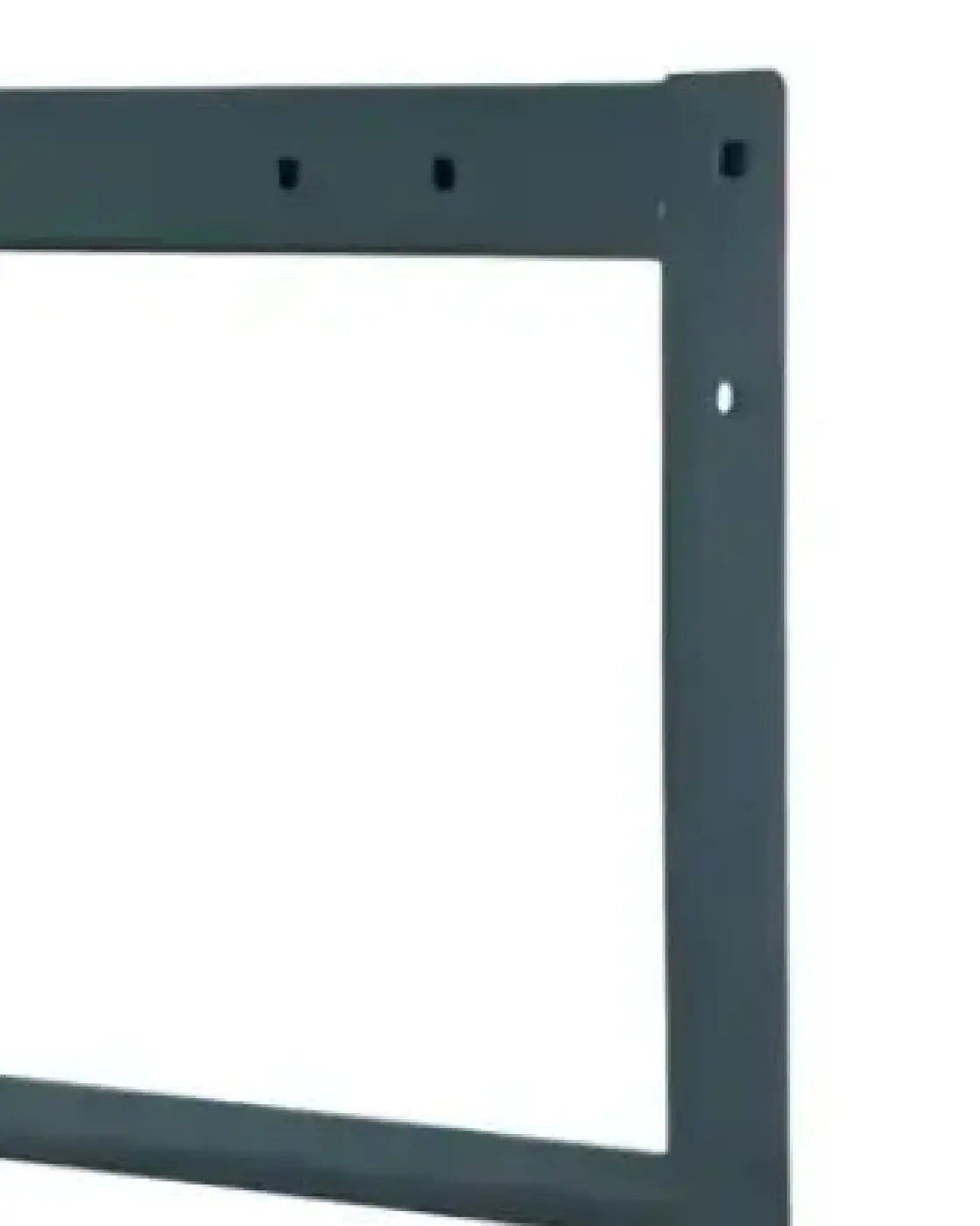 Dark gray metal gym gear basic pull up frame with evenly spaced square holes for adjustable attachments uk delivery