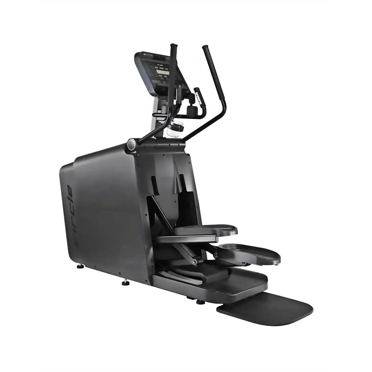 Black gym gear e8 cross trainer elliptical with digital display and adjustable handlebars for home gym use in UK