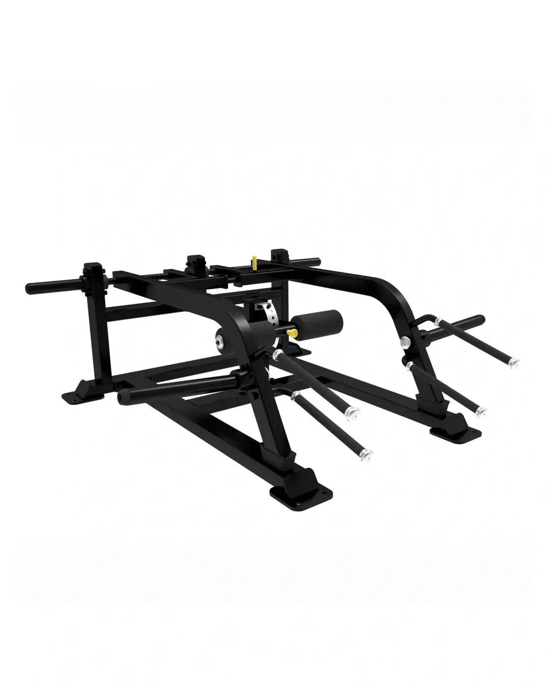 Black metal sterling series deadlift cable machine with adjustable handles and central pulley system in compact design