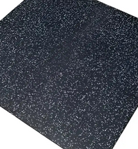 15mm EPDM Premium Black Rubber Tile (1m x 1m / Grey Fleck) | For Home Gyms - Flooring