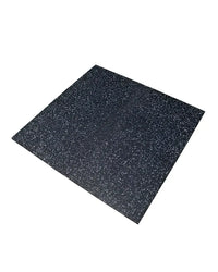 15mm epdm premium black rubber tile with grey fleck speckled texture for home gyms measuring 1m by 1m