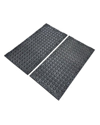 20mm Premium Black Rubber Tile (1m x 0.5m / Blue Fleck) | Home Fitness - Flooring