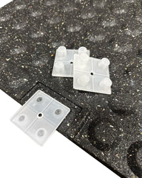 20mm Premium Black Rubber Tile (1m x 0.5m / Blue Fleck) | Home Fitness - Flooring