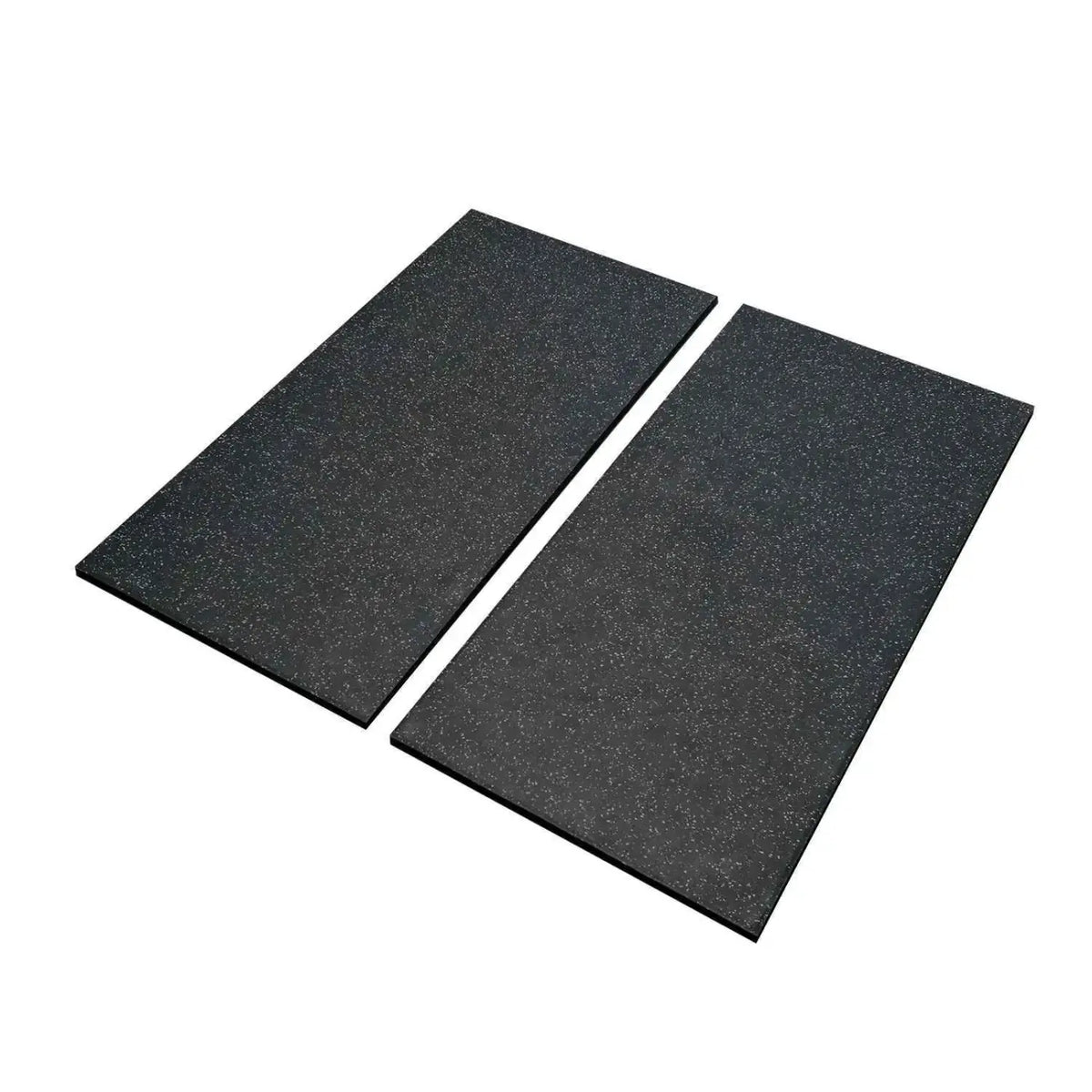 20mm Premium Black Rubber Tile (1m x 0.5m Dark Grey Fleck) Packs 6 or 10 - 6 Pack - Flooring