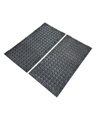 Black rubber textured mats with circular raised bumps and reinforced edges 20mm premium rubber tile for home use