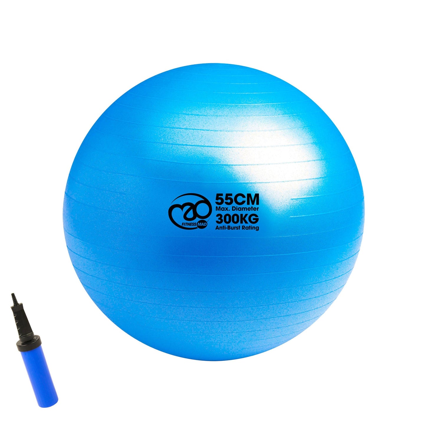 300kg Anti-Burst Swiss Ball with Pump - 55cm - Studio Accessories