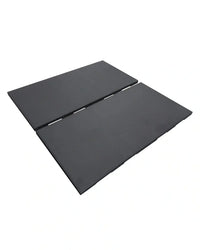 Black rubber gym floor tile with 30mm thickness and interlocking edges for premium durable flooring