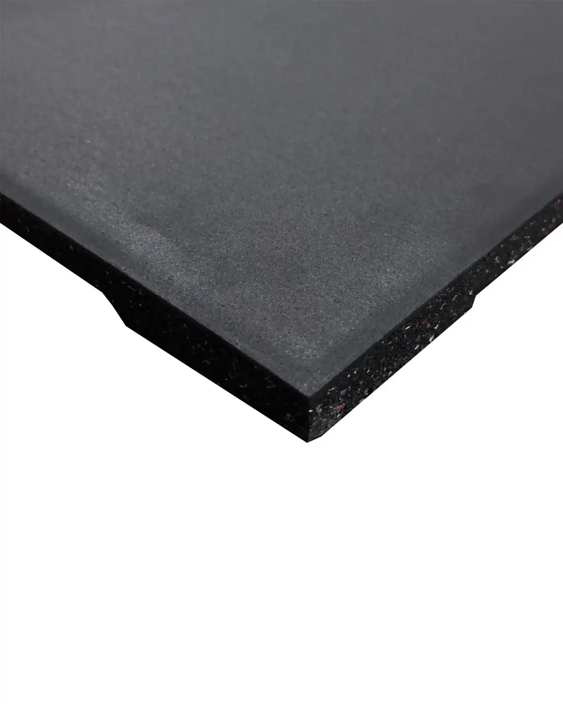 30mm premium black rubber gym floor tile with textured surface and slightly raised edges for uk delivery