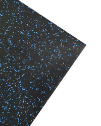 30mm premium rubber tile in black with blue fleck made of durable rubber for versatile uk delivery use