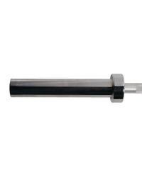 6ft olympic aluminium technique bar silver with black knurled grip for home workout weightlifting