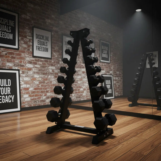 A Frame Hex Dumbbell Rack 10 Pairs | UK Delivery