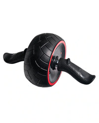 Ab wheel pro ab roller with black and red design and textured grip handles for effective home gym workouts