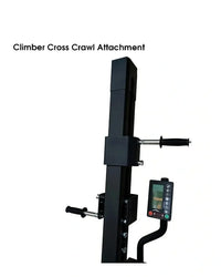 Black metal climber cross crawl attachment with two handlebars and digital control panel for Ascend 2.0 home training