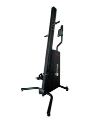 Ascend 2.0 black metal gym equipment with digital display and adjustable height for vertical climbing exercises