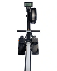 Black and silver Concept2 Blade 2.0 rowing machine with digital display for home training fitness use