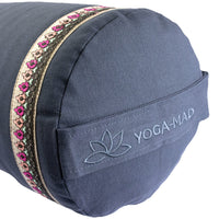 Buckwheat Yoga Bolster with Ribbon Trim - Studio Accessories