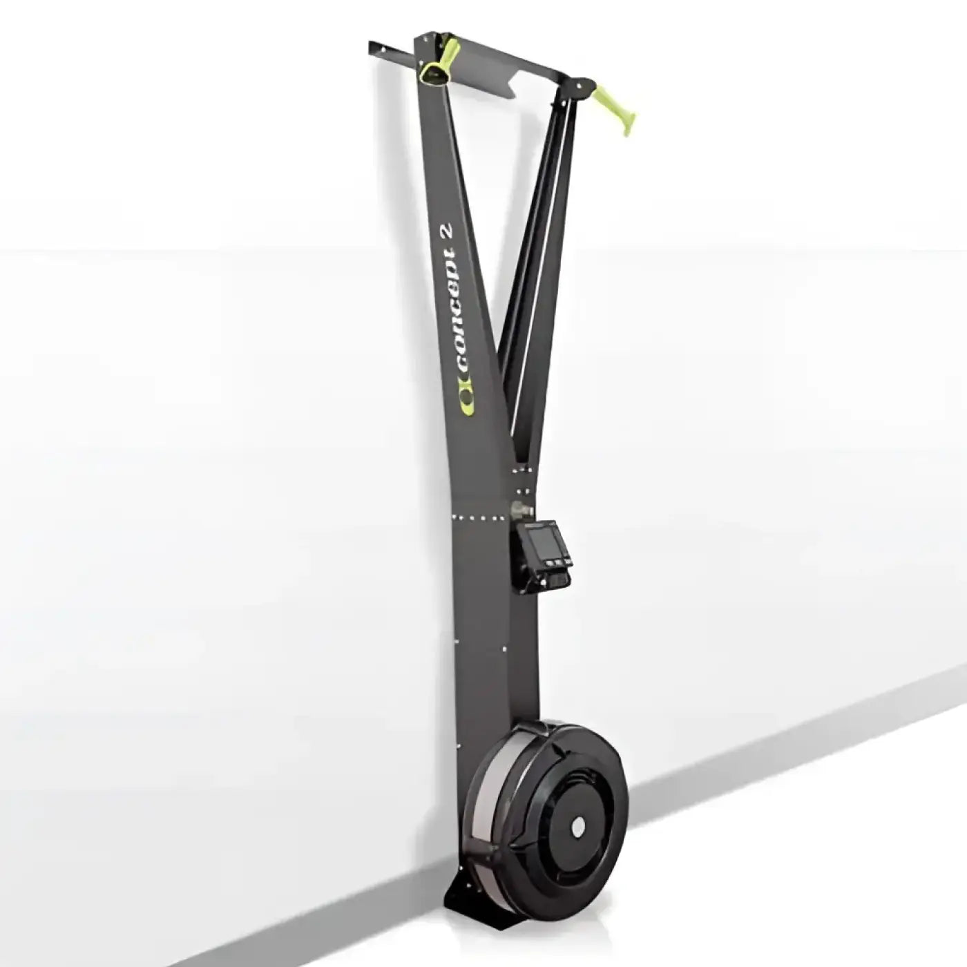 Concept2 SkiErg cross-country ski trainer in black with lime green accents and digital display for home gyms
