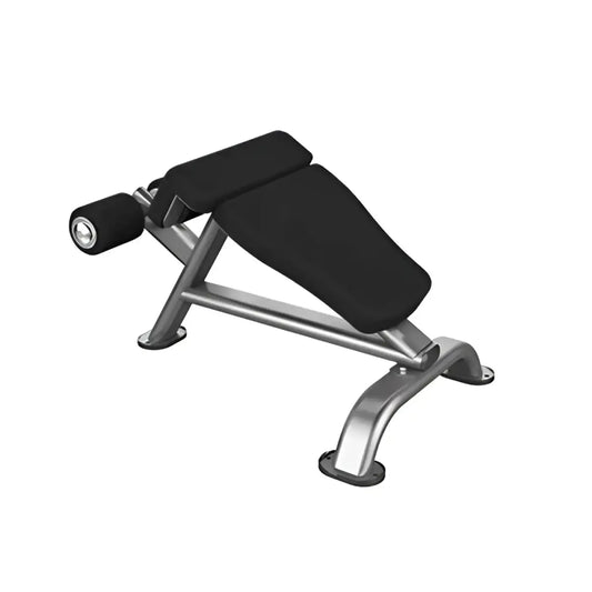 Elite Series roman chair adjustable incline bench with black padded seating and silver metal frame for home workout