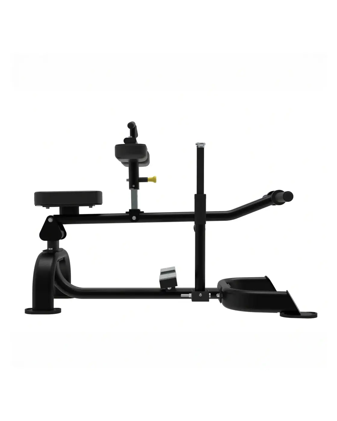 Elite Series black metal adjustable weight bench with padded seat backrest and yellow adjustment knob for home gyms