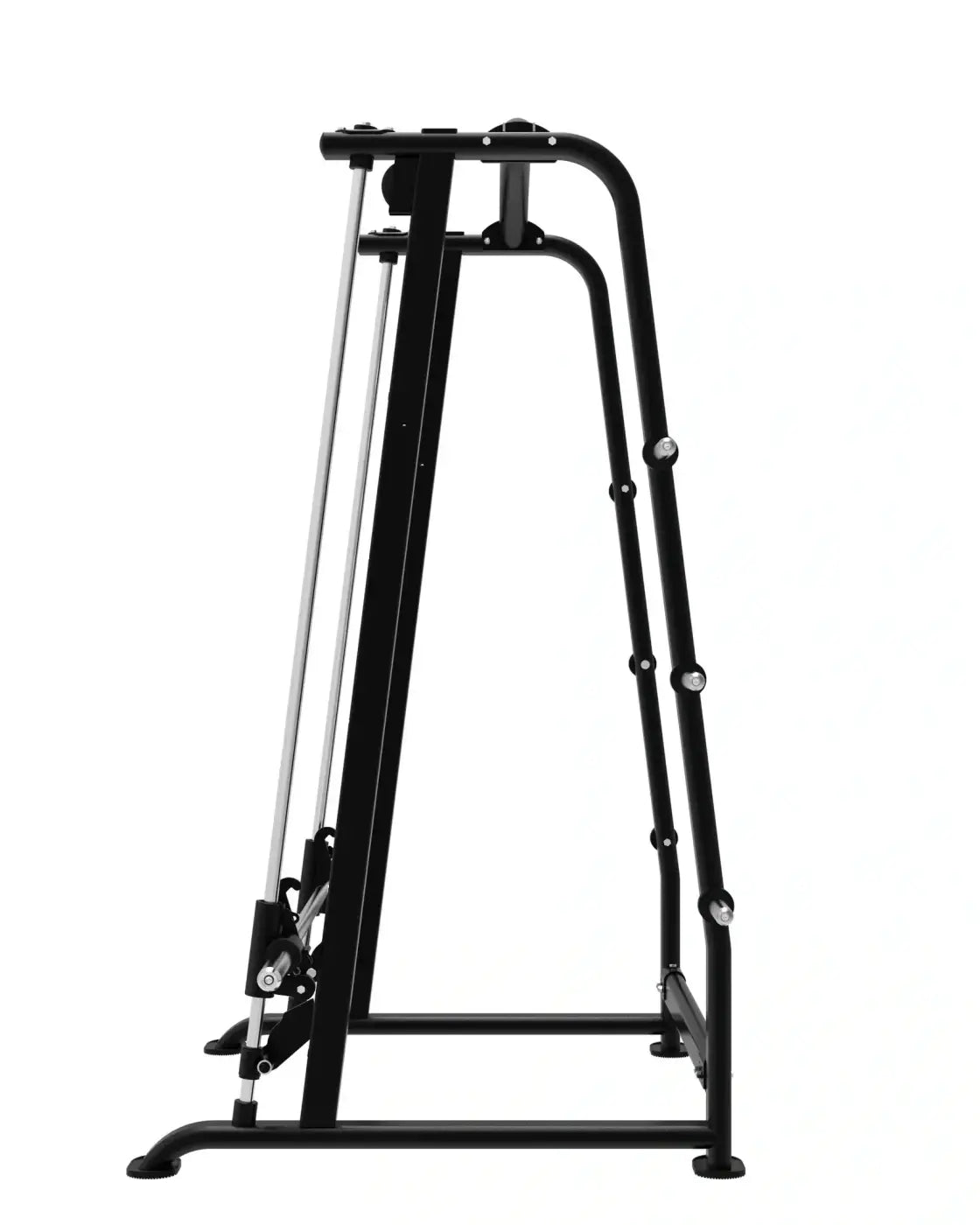 Elite Series smith machine black metal cable machine with silver cables and adjustable resistance for home training