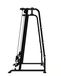 Elite Series smith machine black metal cable machine with silver cables and adjustable resistance for home training