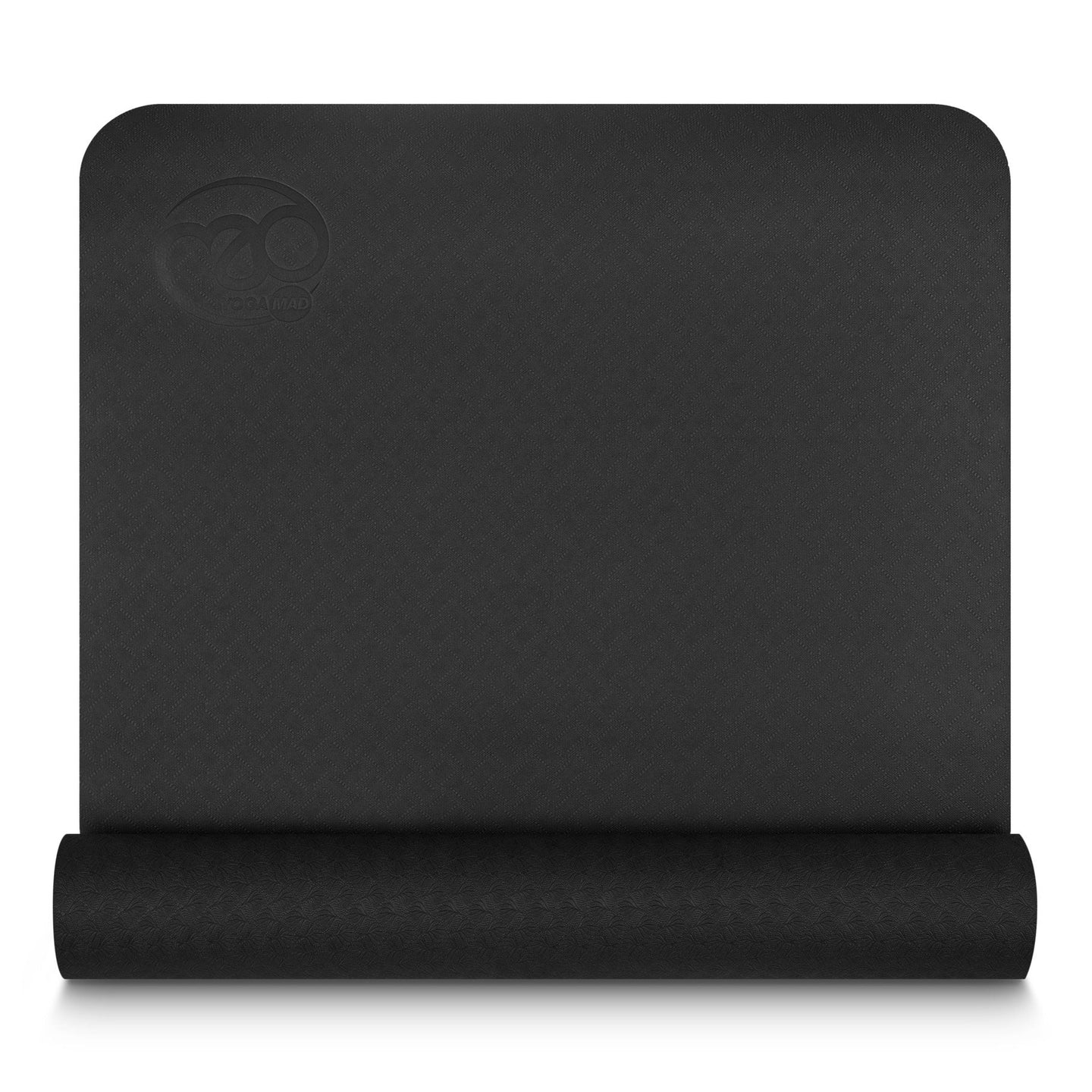 Evolution Eco Yoga Mat with Carry String - 4mm in Black - Studio Accessories