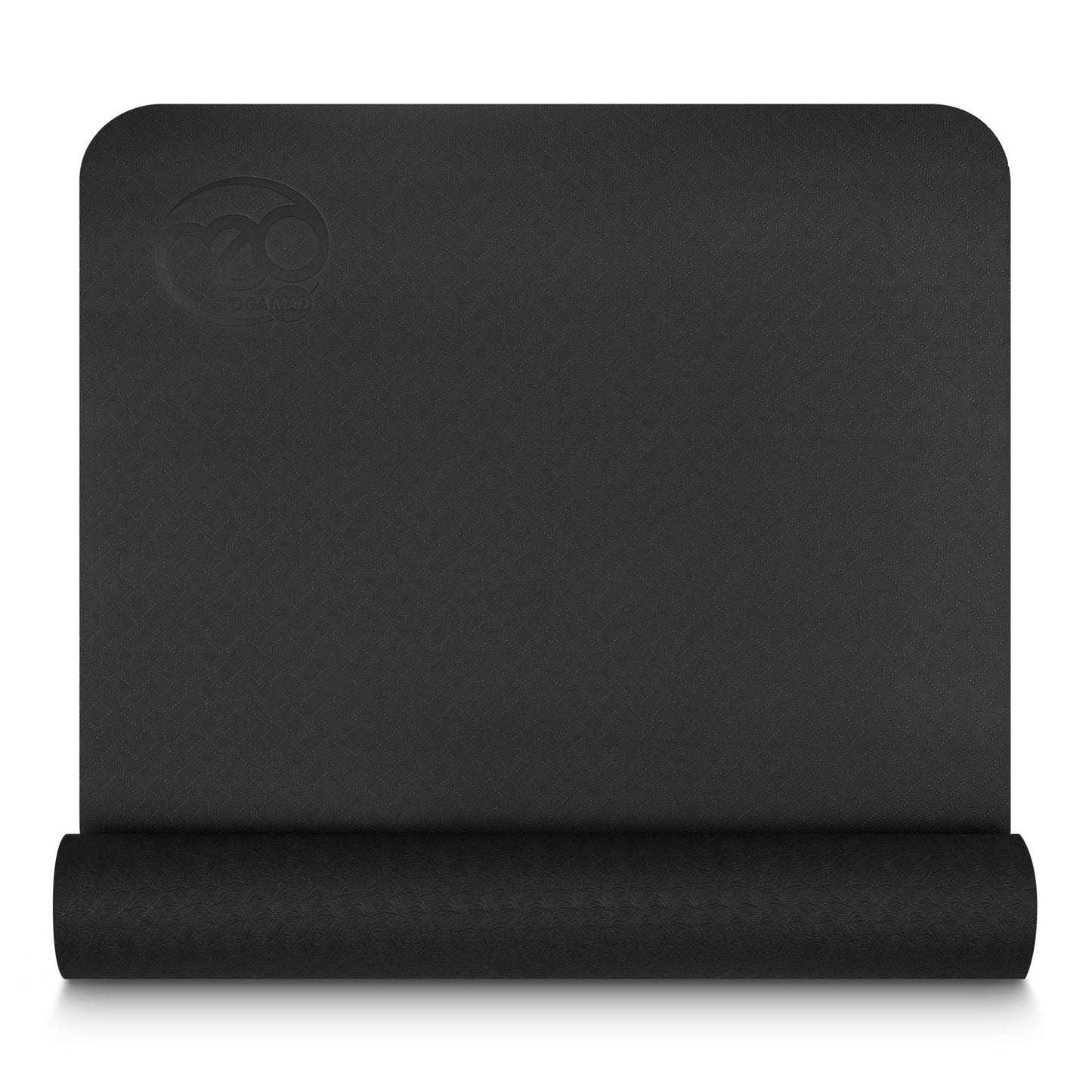 Evolution Eco Yoga Mat with Carry String - 4mm in Black - Studio Accessories