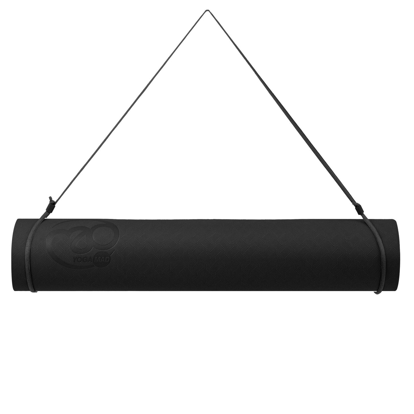Evolution Eco Yoga Mat with Carry String - 4mm in Black - Studio Accessories
