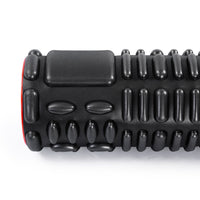 Fitness Mad 32cm Black/Red Vari-Massage Foam Roller - Studio Accessories