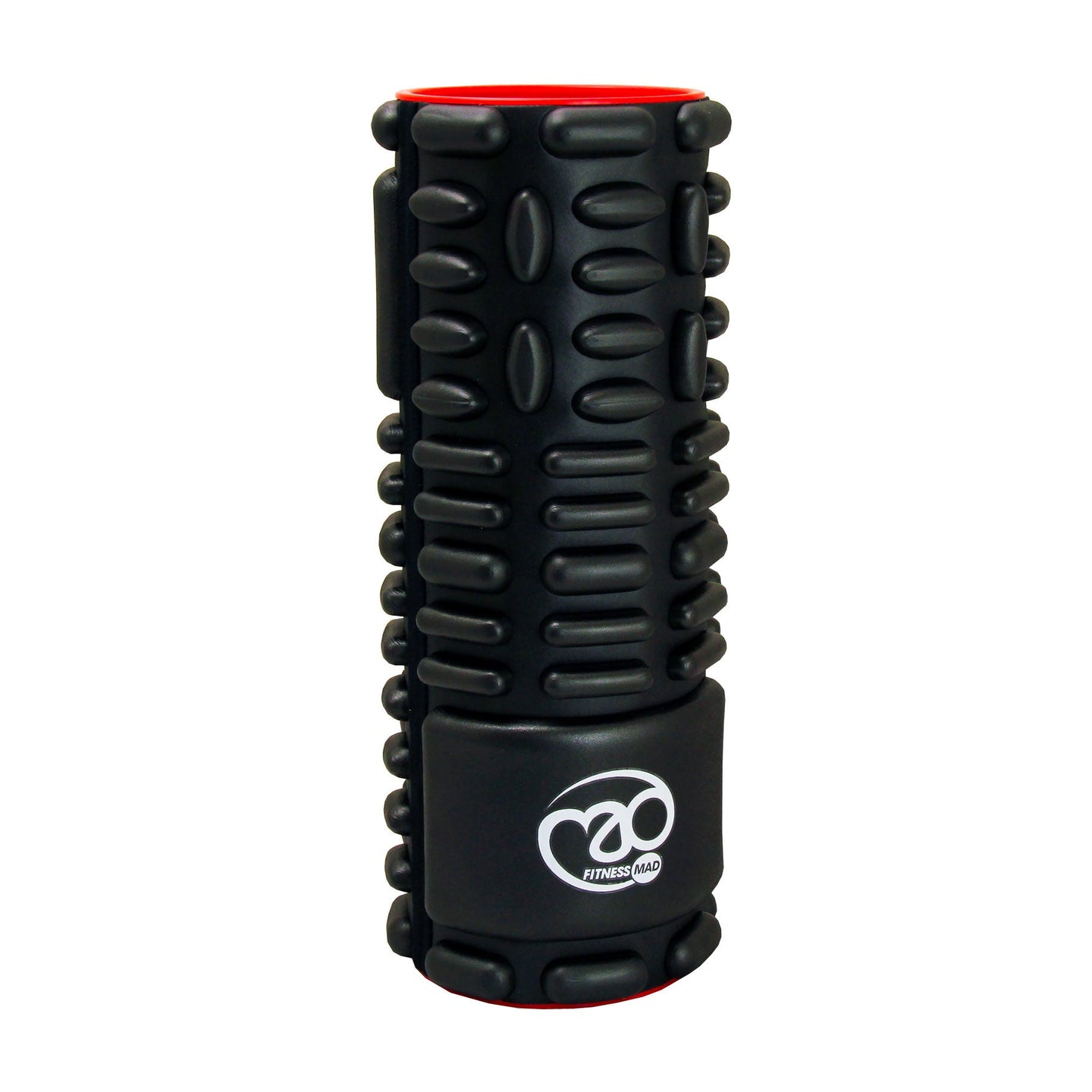 Fitness Mad 32cm Black/Red Vari-Massage Foam Roller - Studio Accessories