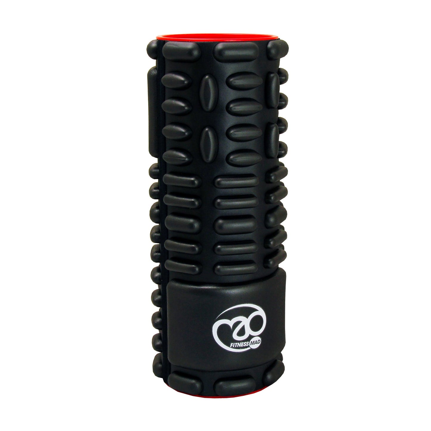 Fitness Mad 32cm Black/Red Vari-Massage Foam Roller - Studio Accessories