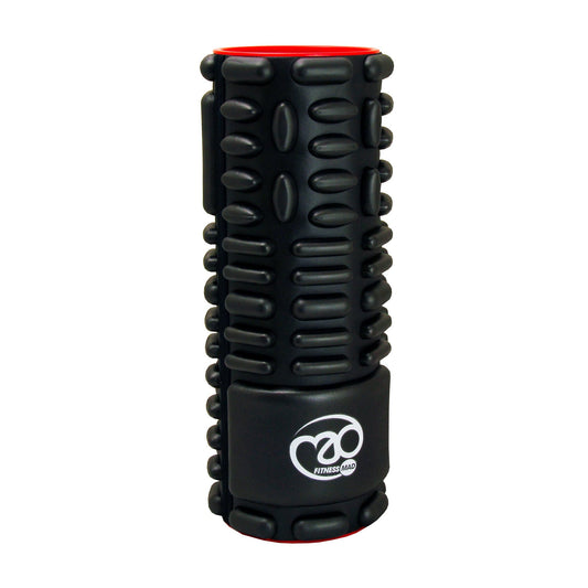 Fitness Mad 32cm Black/Red Vari-Massage Foam Roller - Studio Accessories