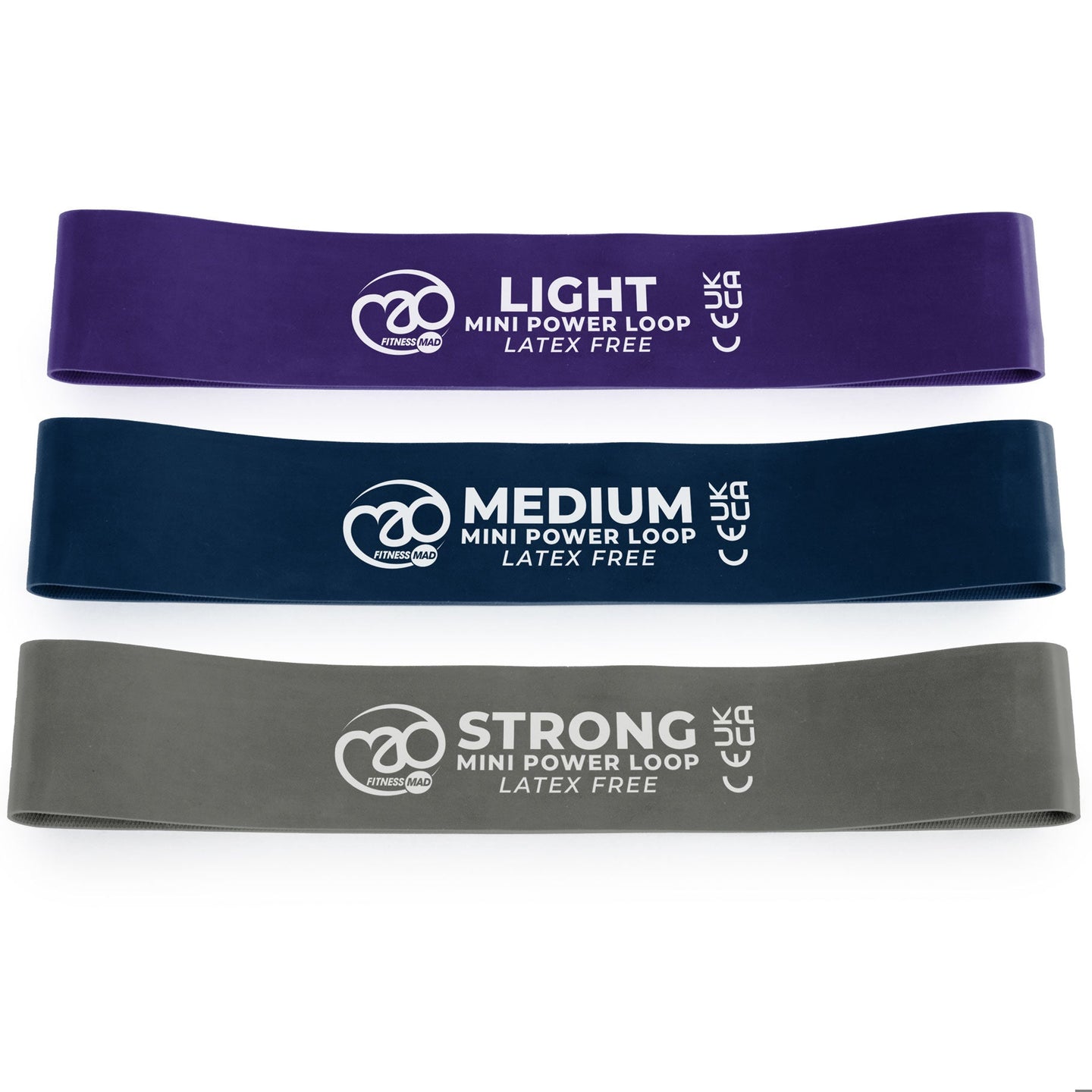 Fitness Mad Mini Power Loops - Set of 3 10 ’(Latex Free) - Studio Accessories