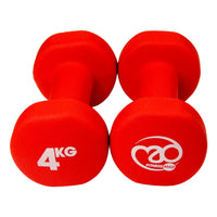 Fitness Mad Neoprene Dumbbells 4 Kg each (Pair) - Dumbbells