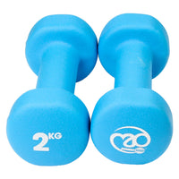 Fitness Mad 2 Kg Neoprene Dumbbells (Pair) - Dumbbells