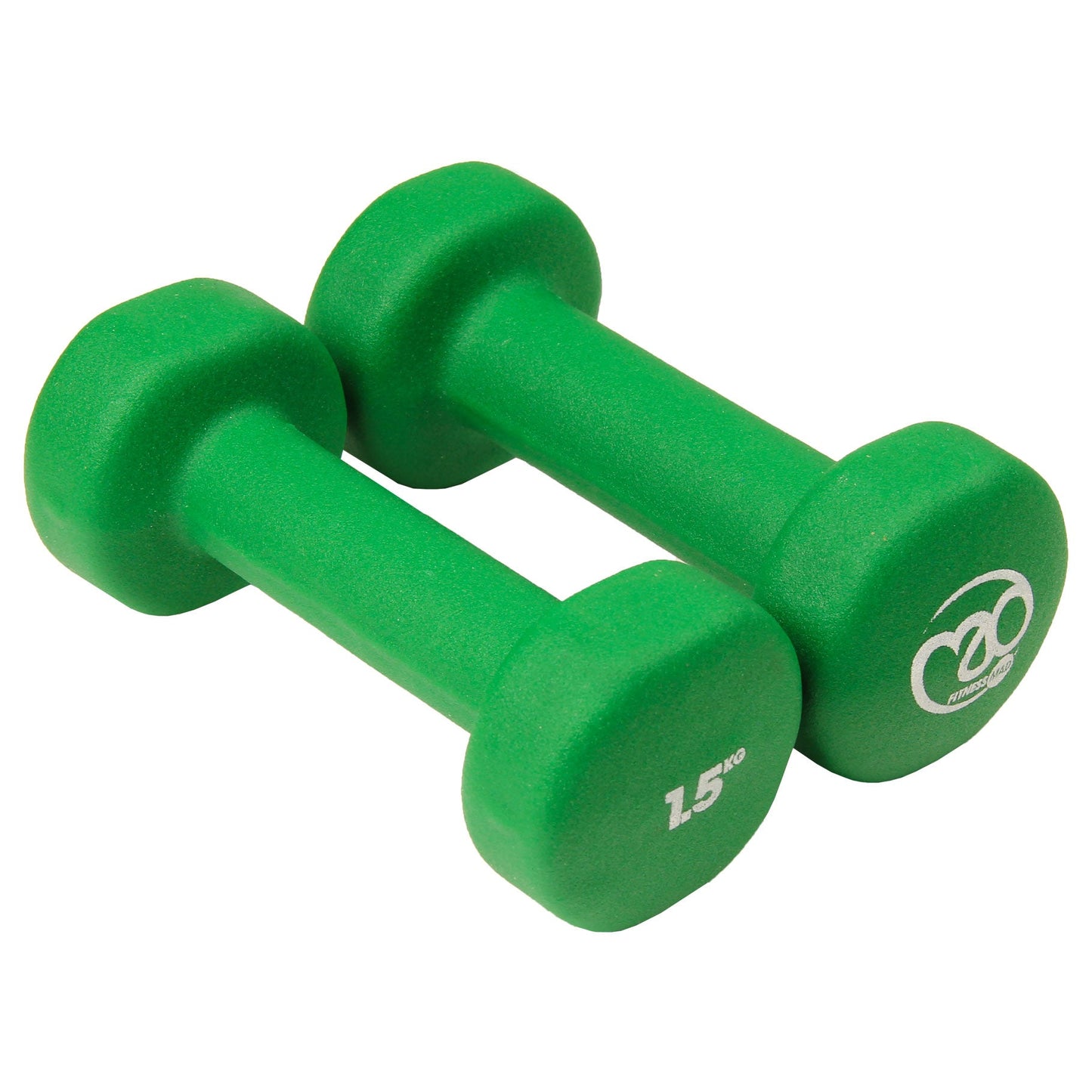 Fitness Mad 1.5Kg Neoprene Dumbbells (Pair) - Dumbbells