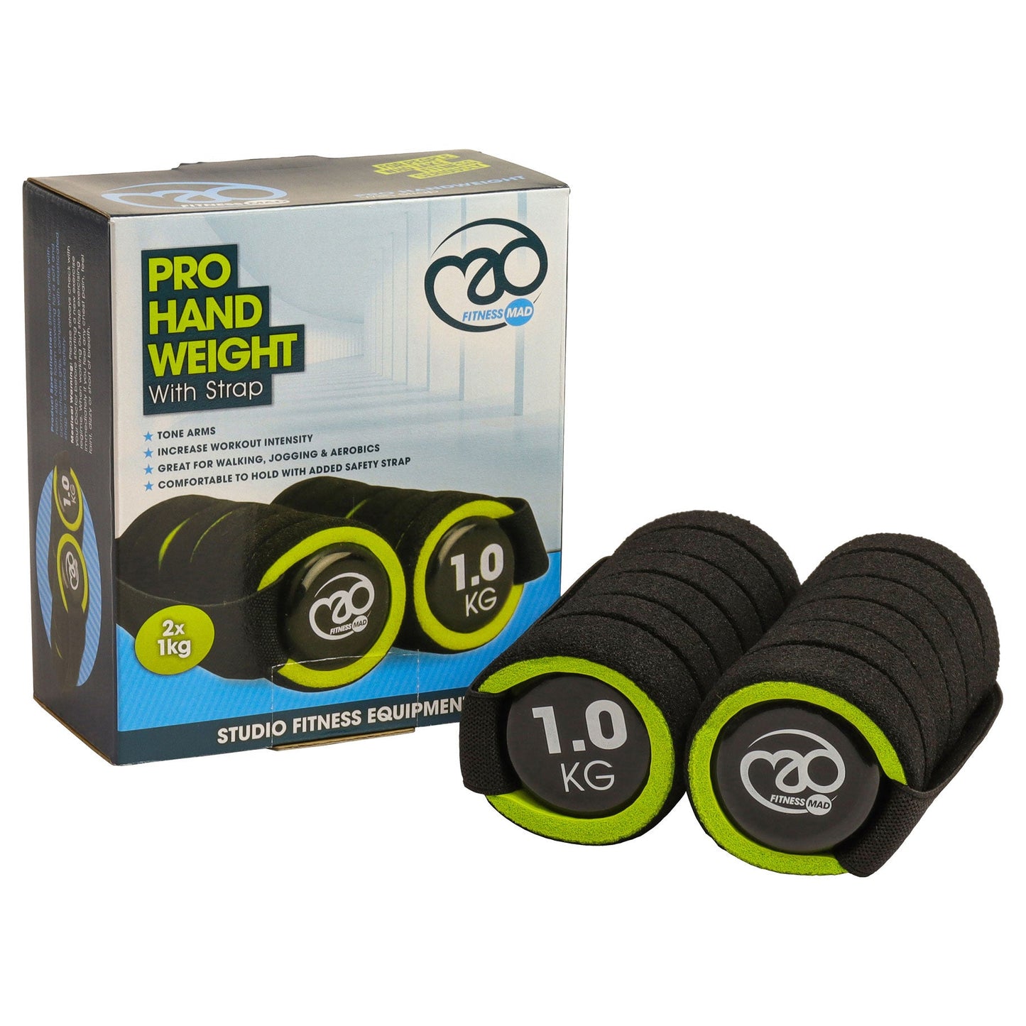 Fitness Mad Pro Hand Weights (Pair) - Studio Accessories