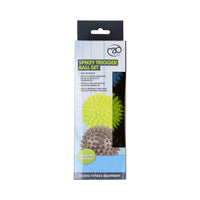 Fitness Mad Spikey Massage Balls - Set of 3 (Blue Green & Grey) - Studio Accessories