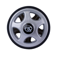 Fitness-Mad Duo Ab Wheel front view showing dual wheels and ergonomic rubber handles