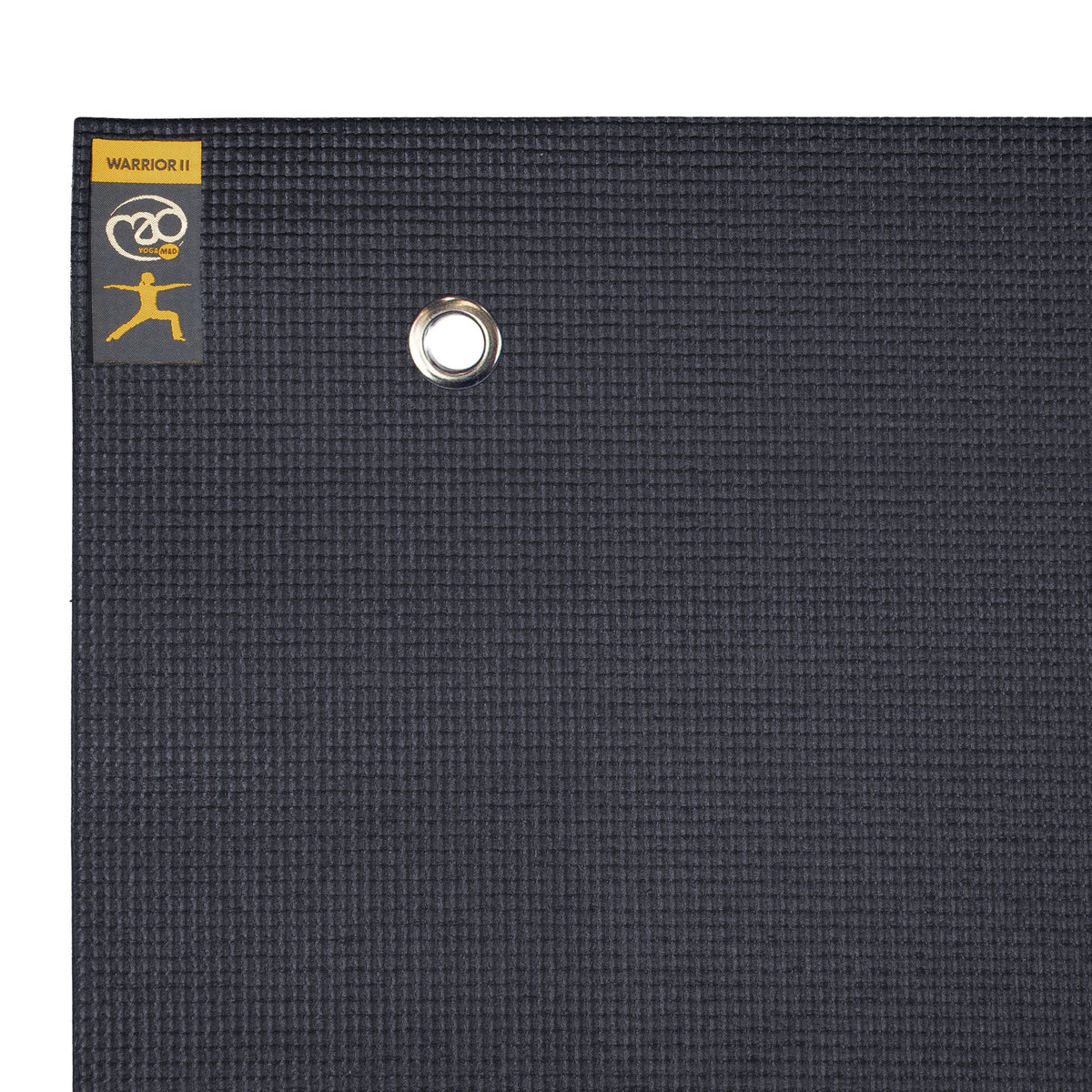 Fitness Mad Warrior II Eyelet Yoga Mat - 4mm in Graphite - Gym Mats