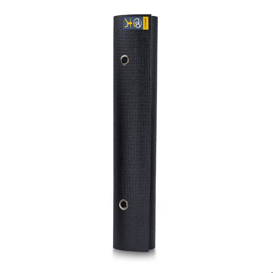 Fitness Mad Warrior II Eyelet Yoga Mat - 4mm in Graphite - Gym Mats