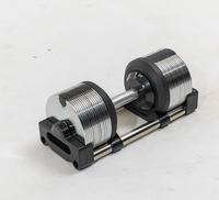 Fytique Adjustable Chrome Dumbbells 20Kg - 36Kg - Dumbbells