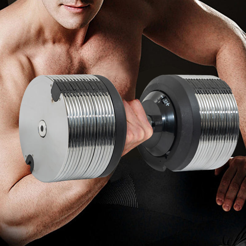 Fytique Adjustable Chrome Dumbbells 20Kg - 36Kg - Dumbbells
