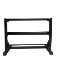Black metal gym gear 1.5m modular storage rack with two horizontal shelves and sturdy base for uk delivery