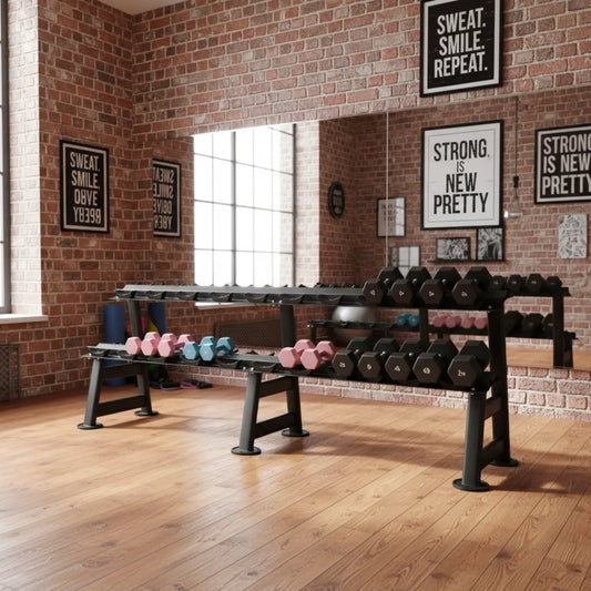 Gym Gear 10 Pair  2 Tier Storage Rack | Home Fitness