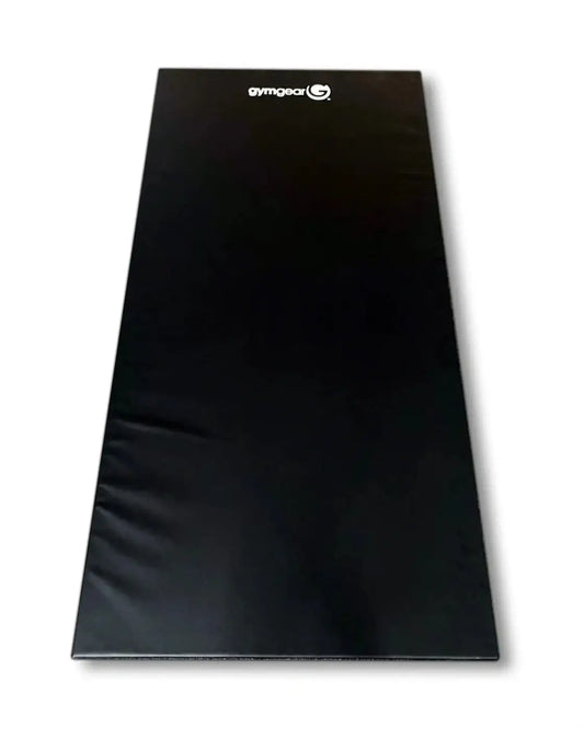 Black gymgear 25mm large stretch gym mat with smooth padded surface designed for home gym use