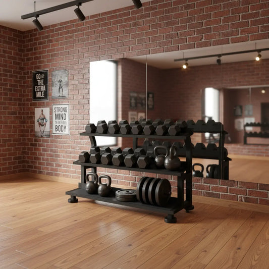 Gym Gear 3 Tier Kettlebell Rack | Home Fitness
