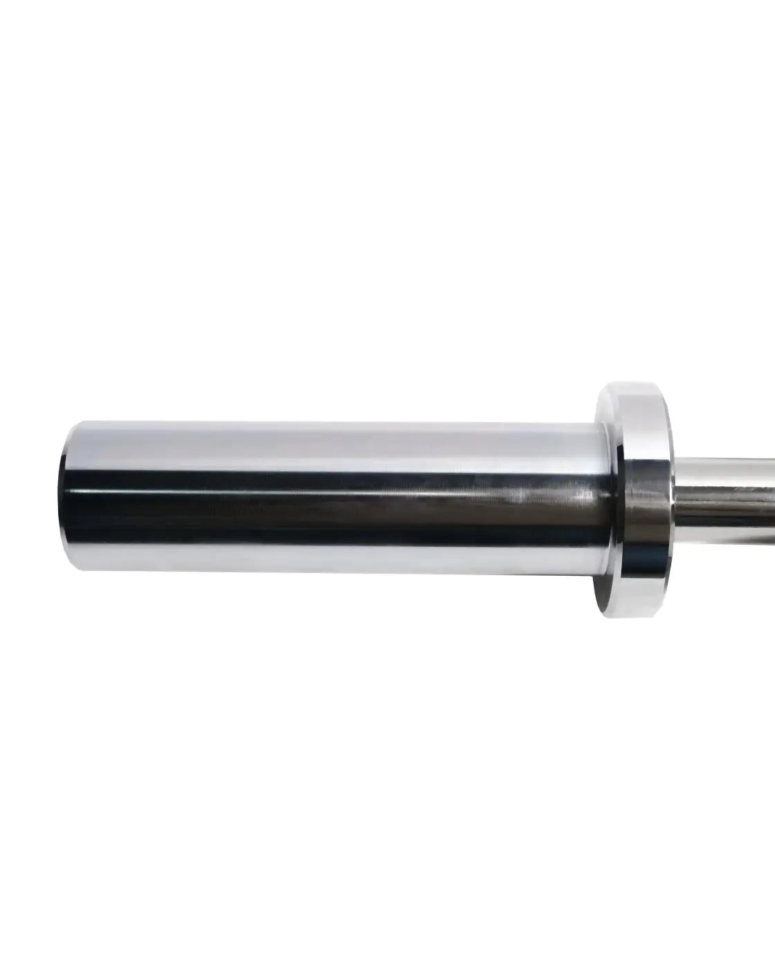 Chrome-finished gym gear 360 multi grip olympic bar with polished reflective surface and central knurled grip section