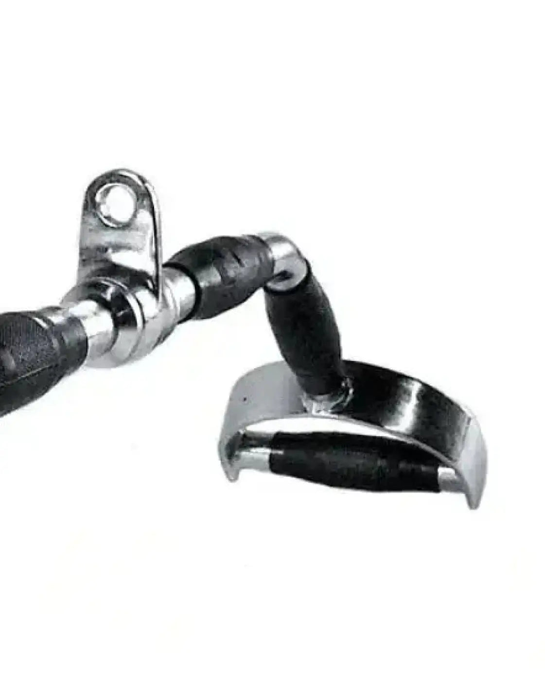 Chrome-finished gym gear 38 inch parallel grip lat pulldown bar handle with black rubber grips and ergonomic design