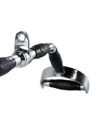Chrome-finished gym gear 38 inch parallel grip lat pulldown bar handle with black rubber grips and ergonomic design